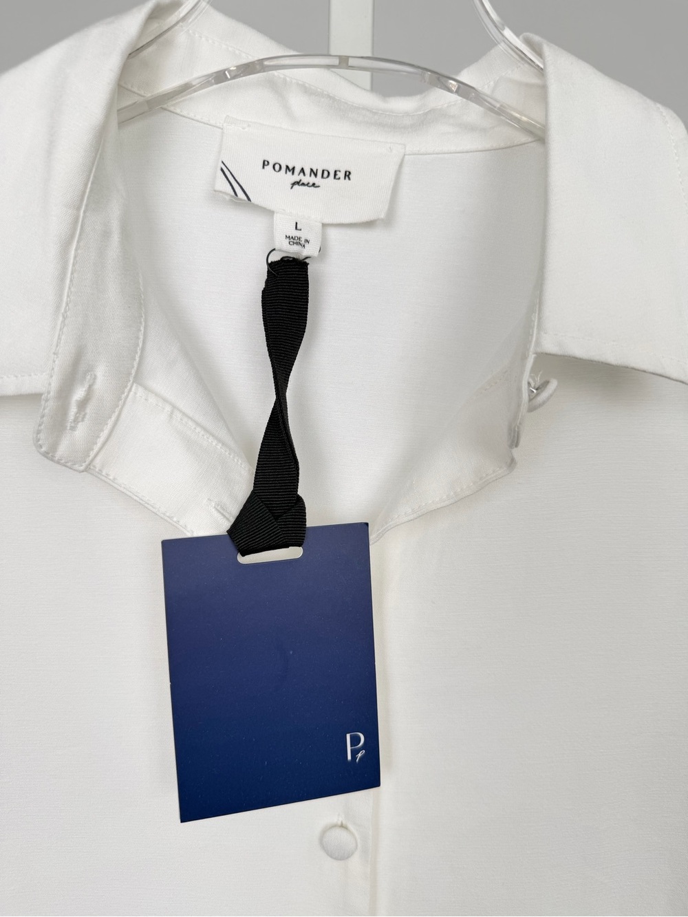 Tuckernuck White Button-Front Peplum Blouse NWT - Picture 4 of 7
